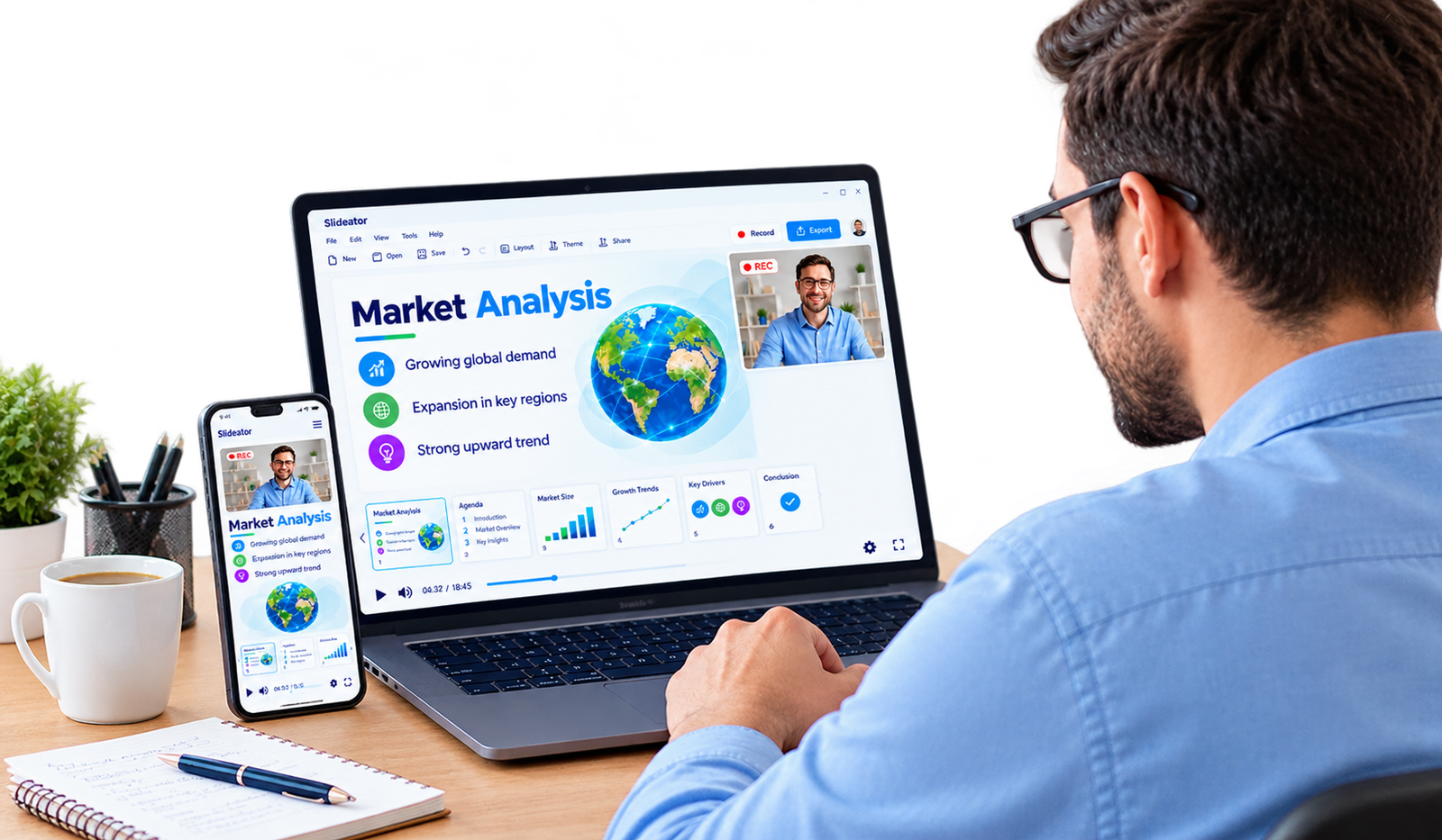Record and share PowerPoint presentations with audio and video