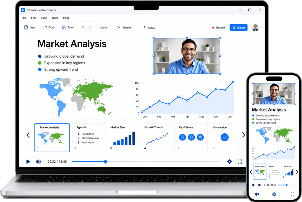 Record and share PowerPoint presentations with audio and video