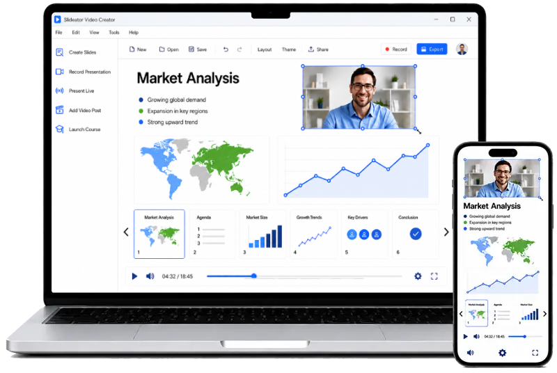 Record and share PowerPoint presentations with audio and video