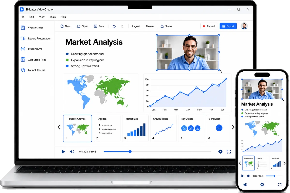 Record and share PowerPoint presentations with audio and video