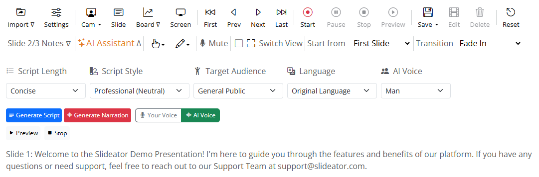 Slideator Video Presentation Recorder